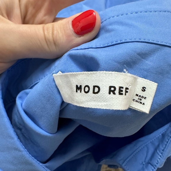 Mod Ref Raya Poplin Top Size Small - Blue - Picture 4 of 6